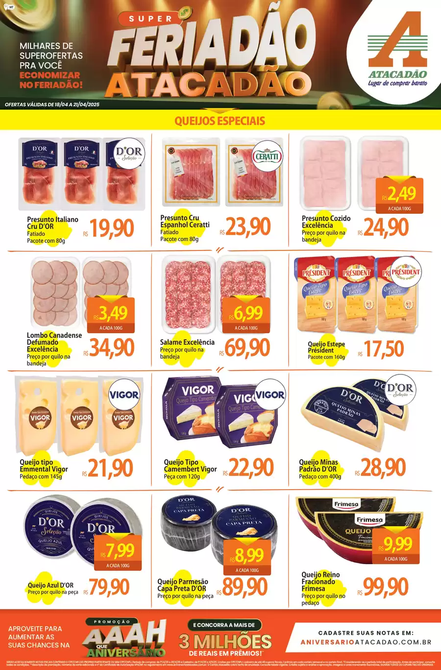 Catálogo de ofertas de Atacadão de 17/04/2025 a 20/04/2025 - Atacadão - Padaria / Frios e Fatiados