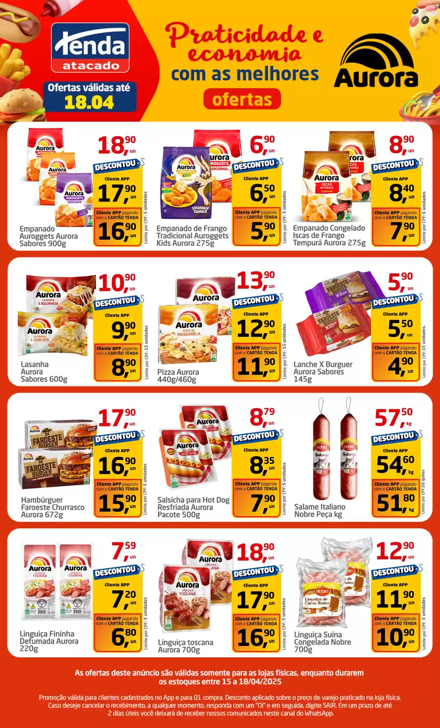 Catálogo de ofertas de Tenda Atacado de 14/04/2025 a 17/04/2025 - ESPECIAL AURORA