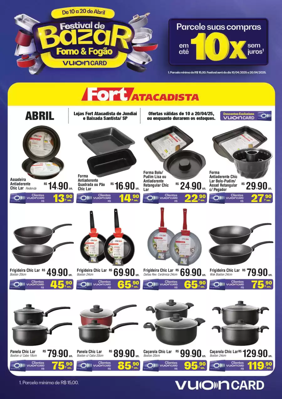 Catálogo de ofertas de Fort Atacadista de 09/04/2025 a 19/04/2025 - Forno e Fogão 10 a 20 ABR 25 Jundiai e Santos