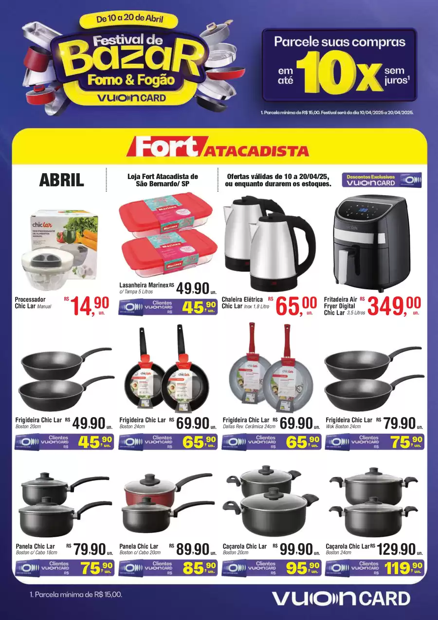 Catálogo de ofertas de Fort Atacadista de 09/04/2025 a 19/04/2025 - Forno e Fogão 10 a 20 ABR 25 Sao Bernardo