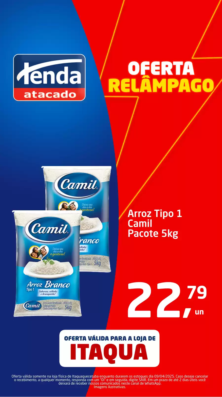 Catálogo de ofertas de Tenda Atacado de 15/04/2025 a 15/04/2025 -  OFERTA RELÂMPAGO ITAQUA