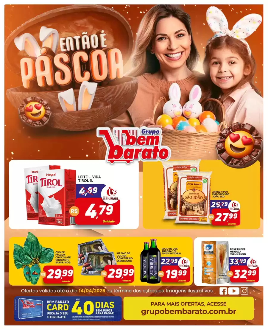 Catálogo de ofertas de Supermercado Bem Barato de 07/04/2025 a 13/04/2025 - Ofertas da semana Supermercado Bem Barato