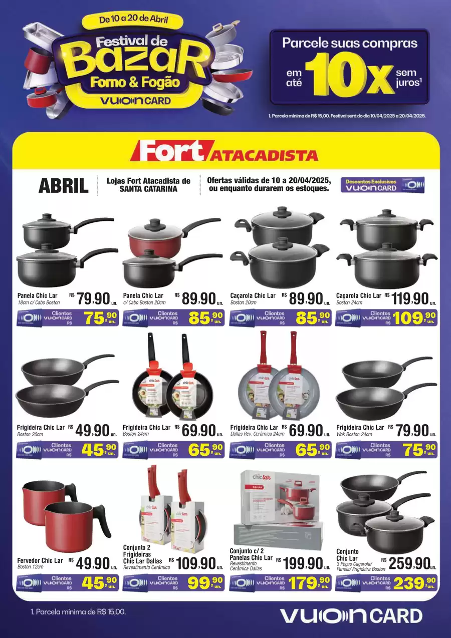 Catálogo de ofertas de Fort Atacadista de 09/04/2025 a 19/04/2025 - SC FORT Lamina Forno e Fogao 10 a 20 04 25