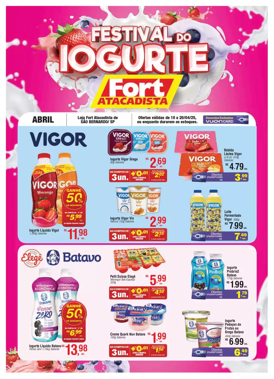 Catálogo de ofertas de Fort Atacadista de 09/04/2025 a 19/04/2025 - SP Lamina Festival de Iogurtes 10 a 20 ABR SAO BERNARDO