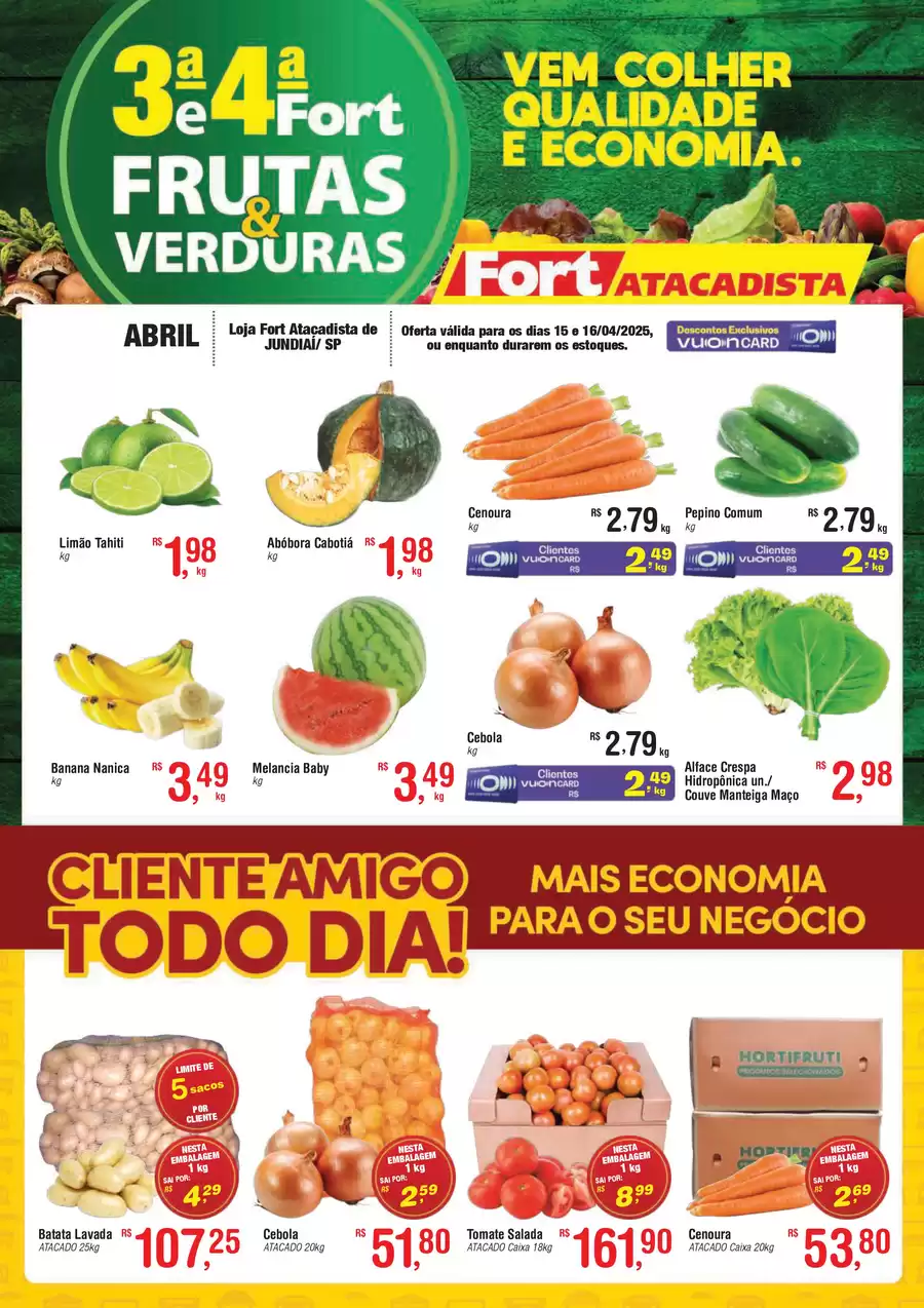 Catálogo de ofertas de Fort Atacadista de 14/04/2025 a 15/04/2025 - SP Lamina FLV 15 e 16 ABR 25 Jundiai