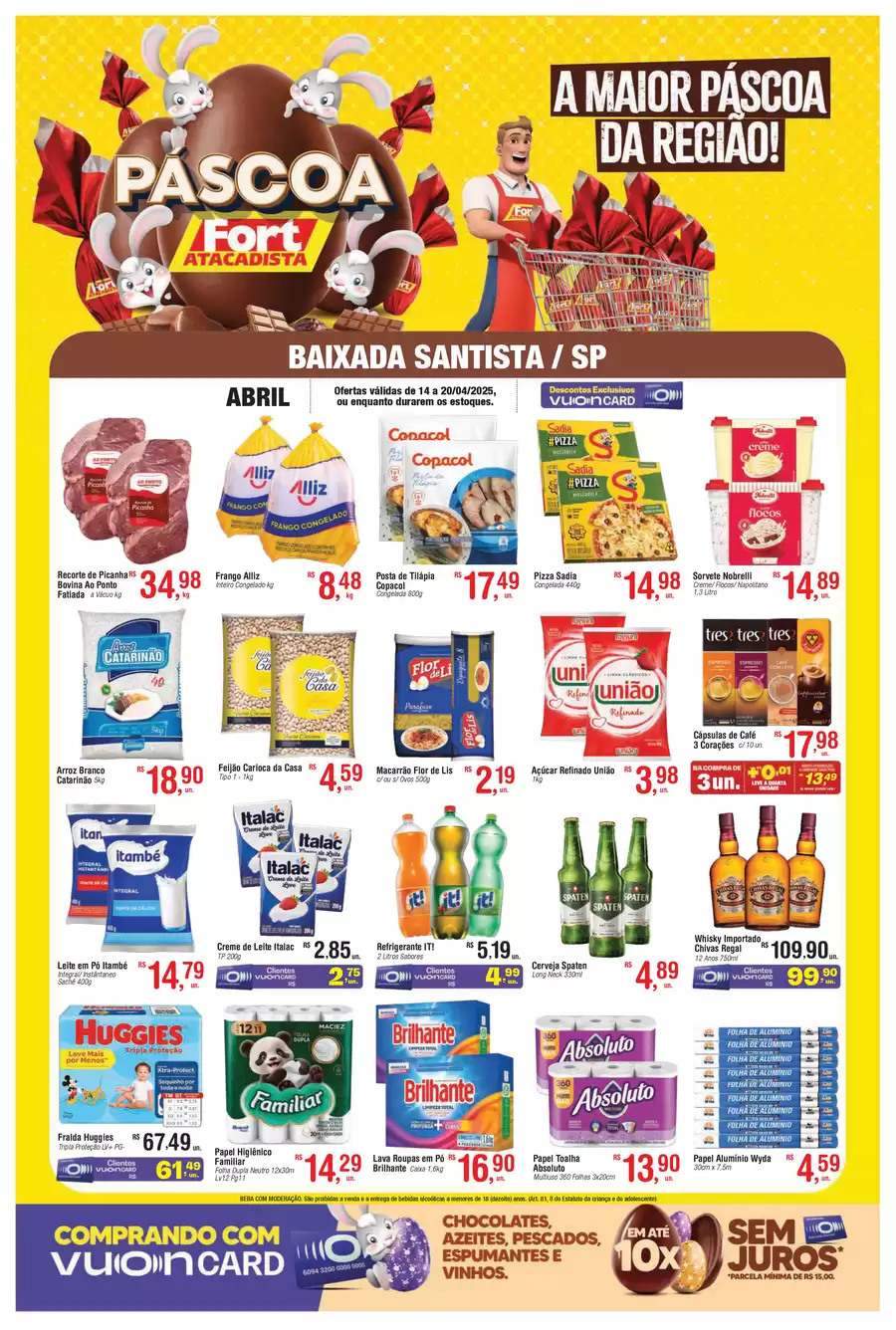 Catálogo de ofertas de Fort Atacadista de 13/04/2025 a 19/04/2025 - SP Tabloide Semanal 3ª Ed 14 a 20 ABR 25 Santos